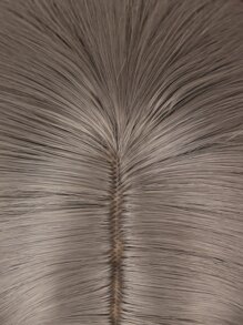 Peluca Gris Sintética Con Ondas Largas Sin Flequillo Para Mujeres, Fibra Resistente A Alta Temperatura De 26 Pulgadas, Uso Diario Para Cosplay, Fiesta De Año Nuevo, Navidad - Gris - Ver 3