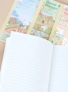 1 pieza Cuaderno al azar con estampado de dibujos animados - Multicolor - Ver 4