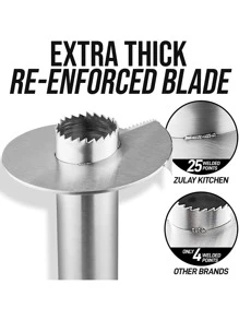 1 Stück Edelstahl Ananasentkerner und schneider, Werkzeug zum Entfernen von Obstkernen, Haushalts Küchengerät