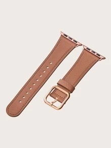 1 chiếc tương thích với dây đeo đồng hồ, dây đeo bằng da nâu cổ điển thời trang có khóa vuông màu vàng hồng, phù hợp với dòng SE Ultra 2 1, SE S9 8 7 6 5 4 3 2 1, dây đeo đồng hồ thông minh thời trang và phổ biến dành cho nữ, đen, trắng, hồng, nâu, vàng hồng, dây đeo thay thế 38mm 40mm 41mm 42mm 44M 45mm 49M - màu nâu - Xem 2