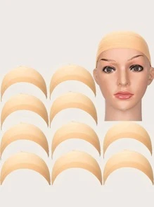 10pcs Stretchable Wig Cap - Apricot - View 1