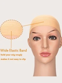 10pcs Stretchable Wig Cap - Apricot - View 3