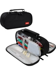 1pc Large Pencil Bag - Black - View 2