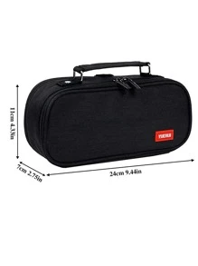 1pc Large Pencil Bag - Black - View 3
