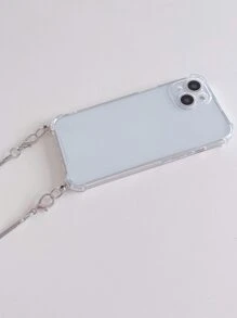 Dây đeo cổ đơn giản thời trang Vỏ điện thoại mềm trong suốt chống rơi Tương thích với iPhone15/15promax/15pro/15plus/11/12/13/14promax/xs/xr/11pro/11promax/12pro/12promax/13pro/13promax/7plus/14pro /14promax/14plus/7plus/8plus/8/se2 - Trong sáng - Xem 3