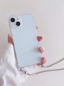 Dây đeo cổ đơn giản thời trang Vỏ điện thoại mềm trong suốt chống rơi Tương thích với iPhone15/15promax/15pro/15plus/11/12/13/14promax/xs/xr/11pro/11promax/12pro/12promax/13pro/13promax/7plus/14pro /14promax/14plus/7plus/8plus/8/se2 - Trong sáng - Xem 4