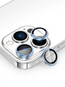 3入組鏡頭保護膜，相容於 iPhone 15/15Pro/15Plus/15Promax - 藍色 - 查看 1