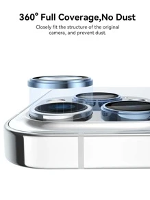 3入組鏡頭保護膜，相容於 iPhone 15/15Pro/15Plus/15Promax - 藍色 - 查看 4