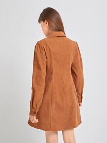 SHEIN Teen Girls Dresses - Brown - View 3