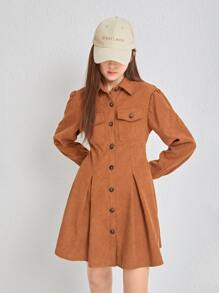 SHEIN Teen Girls Dresses - Brown - View 5