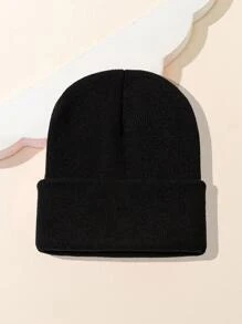 Hombres Gorro con bordado floral - Negro - Ver 2