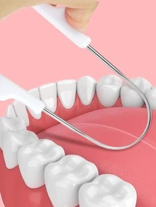 1 pieza Limpiador para lengua - Blanco - Ver 2