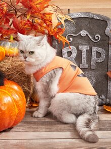 PETSIN 1pc Halloween Expression Printed Pet Vest - Orange - View 8