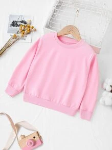 Toddler Girls Slogan Graphic Sweatshirt - Pink - View 2