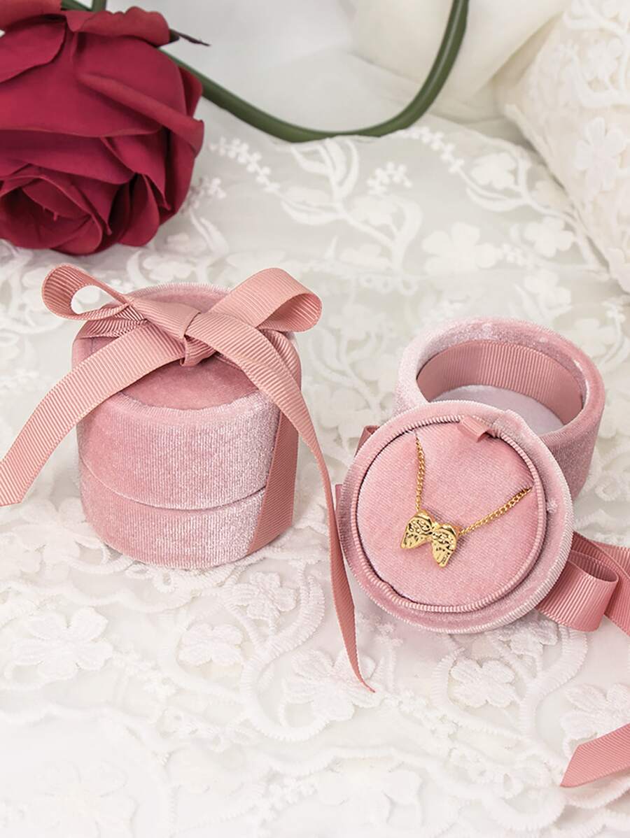 1個簡約的珠寶收納盒,情人節禮物 - 粉色 - 查看 1