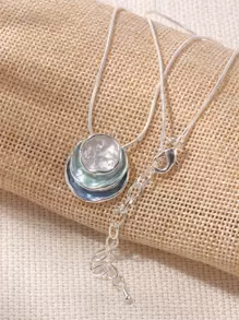 几何吊坠项链 - 彩色 - 查看 1