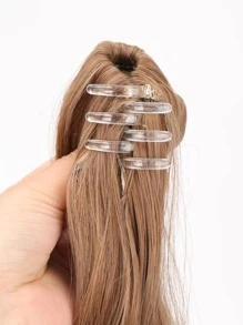Phần mở rộng tóc đuôi ngựa tổng hợp xoăn tự nhiên - màu nâu - Xem 4