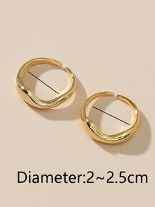 2 chiếc vòng cổ tay tối giản - Vàng - Xem 3