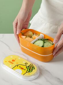 1pc Cartoon Graphic Random Lunch Box - Multicolor - View 3