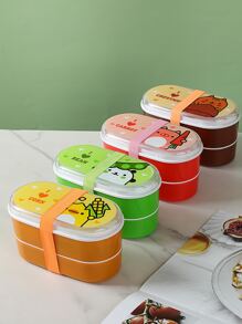 1pc Cartoon Graphic Random Lunch Box - Multicolor - View 1