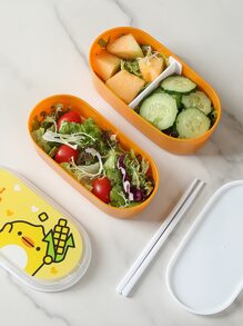 1pc Cartoon Graphic Random Lunch Box - Multicolor - View 5