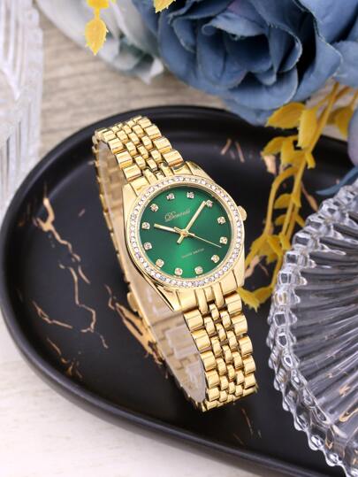 1入組水鑽裝飾石英表