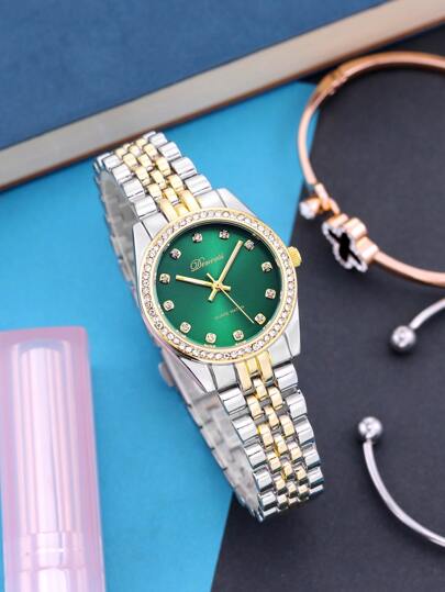 1pc Rhinestone Quartz Horloge view 2