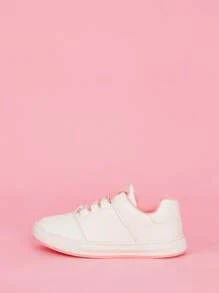 Girls Two Tone Lace-up Front Skate Shoes - Multicolor - View 2