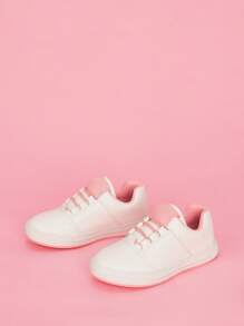 Girls Two Tone Lace-up Front Skate Shoes - Multicolor - View 3