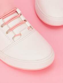 Girls Two Tone Lace-up Front Skate Shoes - Multicolor - View 4