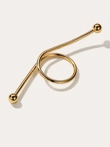 Anillo con diseño de cuenta cruzado