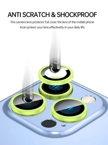 3 miếng bảo vệ ống kính điện thoại cường lực - màu xanh lá - Xem 5