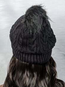 Tóc giả tổng hợp xoăn dài tự nhiên có mũ - màu đen - Xem 6