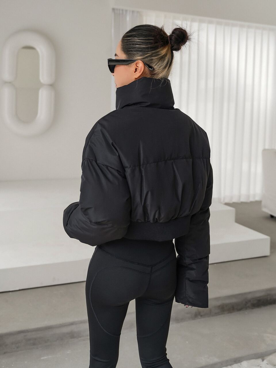 Drop Shoulder Zipper Puffer Thick Pockets Coat ,Winter Women Clothes,Winter Coat Women Jacket