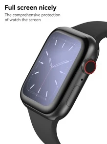 1件套屏幕保護膜和輔助工具適用於Apple Watch - 黑色 - 查看 7
