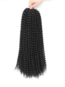 Natural Crochet Synthetic Hair Extension - Black - View 1