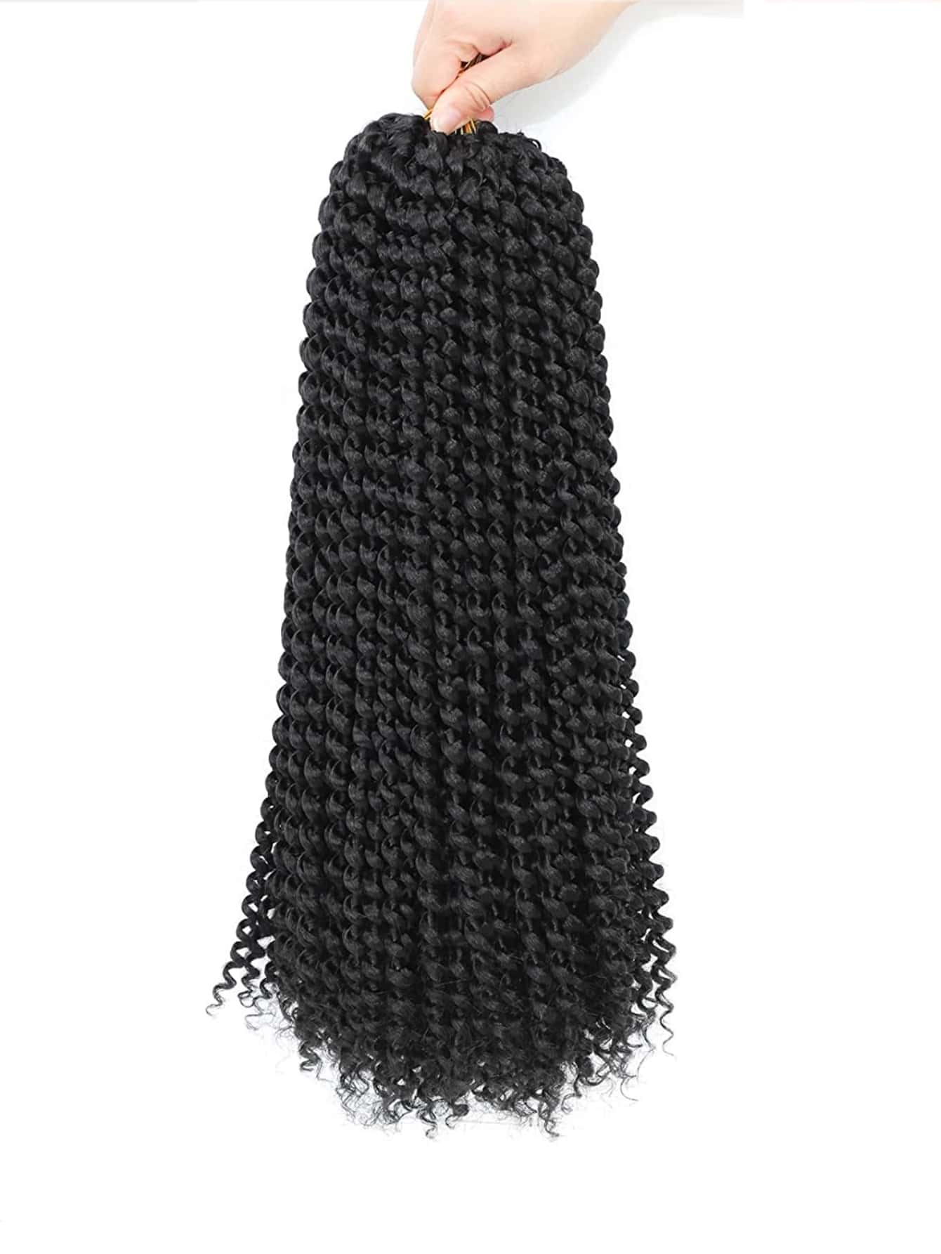 Natural Crochet Synthetic Hair Extension - Black - View 1