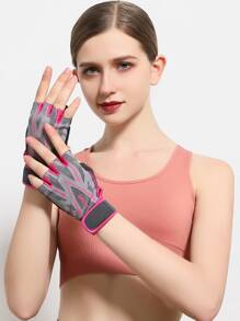 Sports Anti-slip Gloves - Hot Pink - View 4