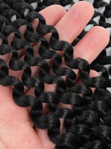 Natural Crochet Synthetic Hair Extension - Black - View 5