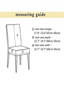 1pc Geometric Pattern Stretchy Chair Slipcover, Modern Dining Chair Slipcover For Home - Multicolor - View 3