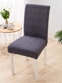 1pc Minimalist Stretchy Chair Slipcover - Dark Grey - View 1