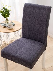 1pc Minimalist Stretchy Chair Slipcover - Dark Grey - View 2
