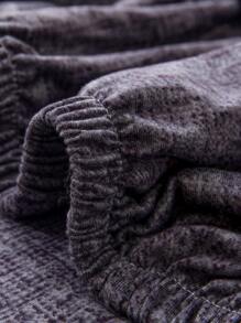 1pc Minimalist Stretchy Chair Slipcover - Dark Grey - View 3