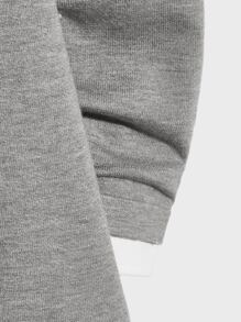 Manfinity Áo khoác cardigan nam thiết kế đơn giản - Màu Xám nhạt - Xem 4