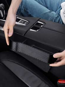1 pieza Caja de almacenamiento de asiento de automóvil para asiento de conductor - Negro - Ver 4