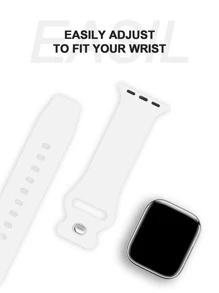 夜光运动硅胶表带适用于 40mm 38mm 41mm 44mm 45mm 46mm 42mm 49mm 女士男士，绿色柔软腕带防水替换运动表带适用于 Series Ultra 11 10 9 8 7 6 5 4 3 2 1 SE，可作为返校学生的礼物 - 青檸色 - 查看 6