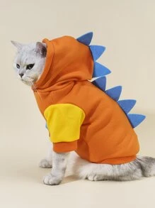 PETSIN 恐龍設計寵物連帽衫 - 彩色 - 查看 6