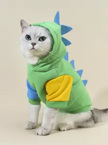 PETSIN Dinosaur Design Pet Hoodie - Multicolor - View 1