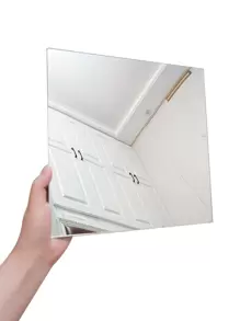 4pcs Of Square Mirror Wall Stickers, 2mm Thick Acrylic Material 3D Mirror Wall Tiles, Suitable For Living Room, Bedroom, Kitchen, Bathroom. Best Gifts Birthday Graduation Home Decor Back To School Room Decor School Supplies