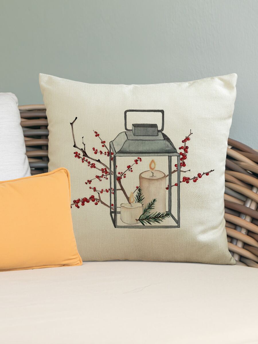 1pc Hoa & Nến in Đệm không có chất làm đầy - Nhiều màu - Xem 1